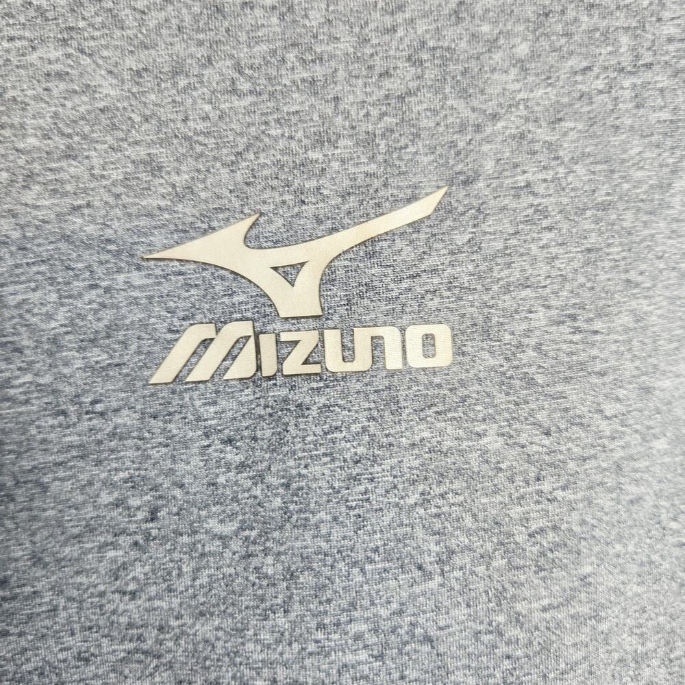 Mizuno Pullover Mens 2XL Gray Performance 1/4 Zip Long Sleeve Training Top - Picture 3 of 13